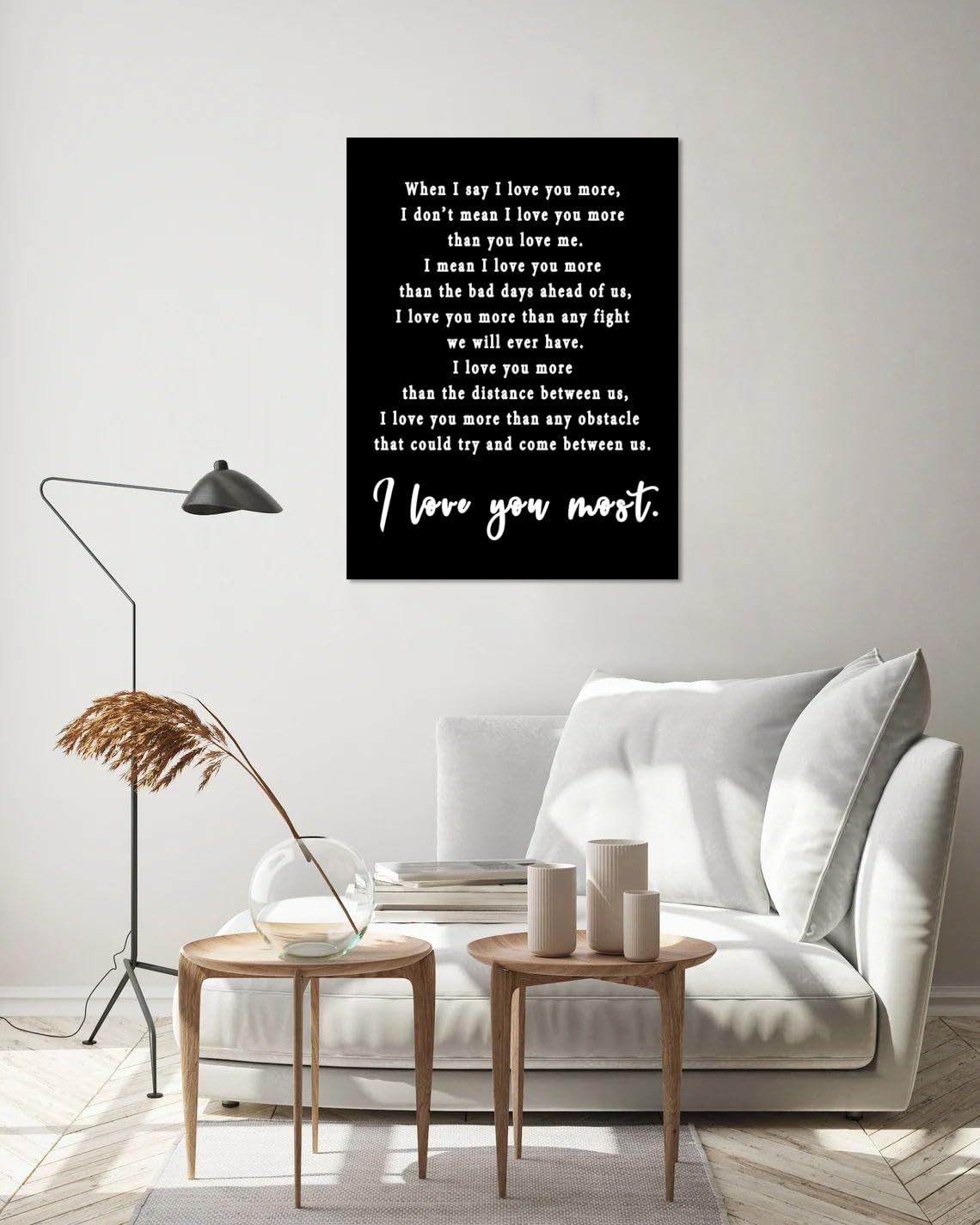 Amazon.com: FOSULA I Love You More Canvas Print Art, I Love You